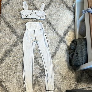 We Wore What full corset workout set